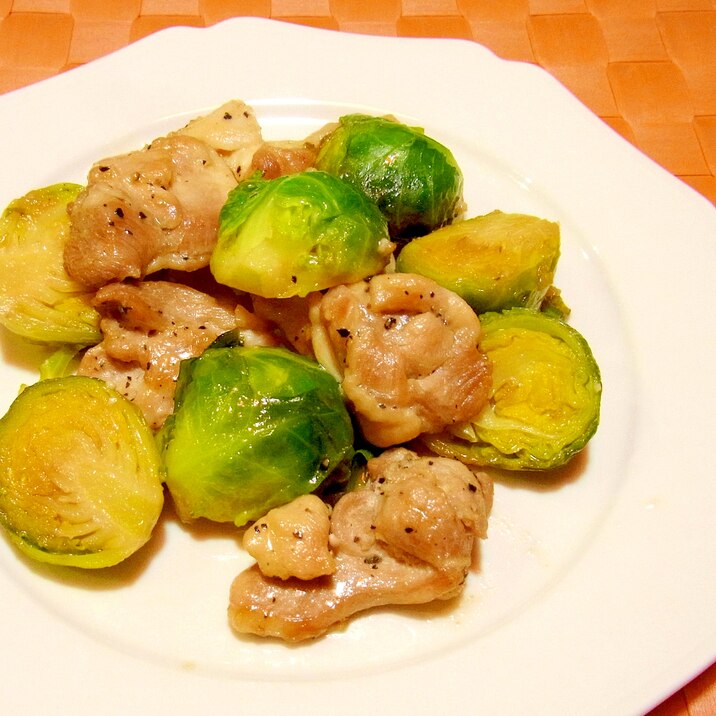 芽キャベツと鶏肉のソテー